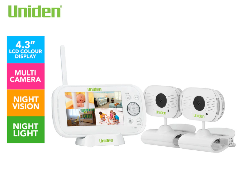 Uniden BW3102 Digital Wireless Baby Video Monitor + 2 Cameras