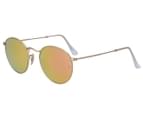 Ray-Ban Round Metal RB3447 Sunglasses - Gold/Pink 1