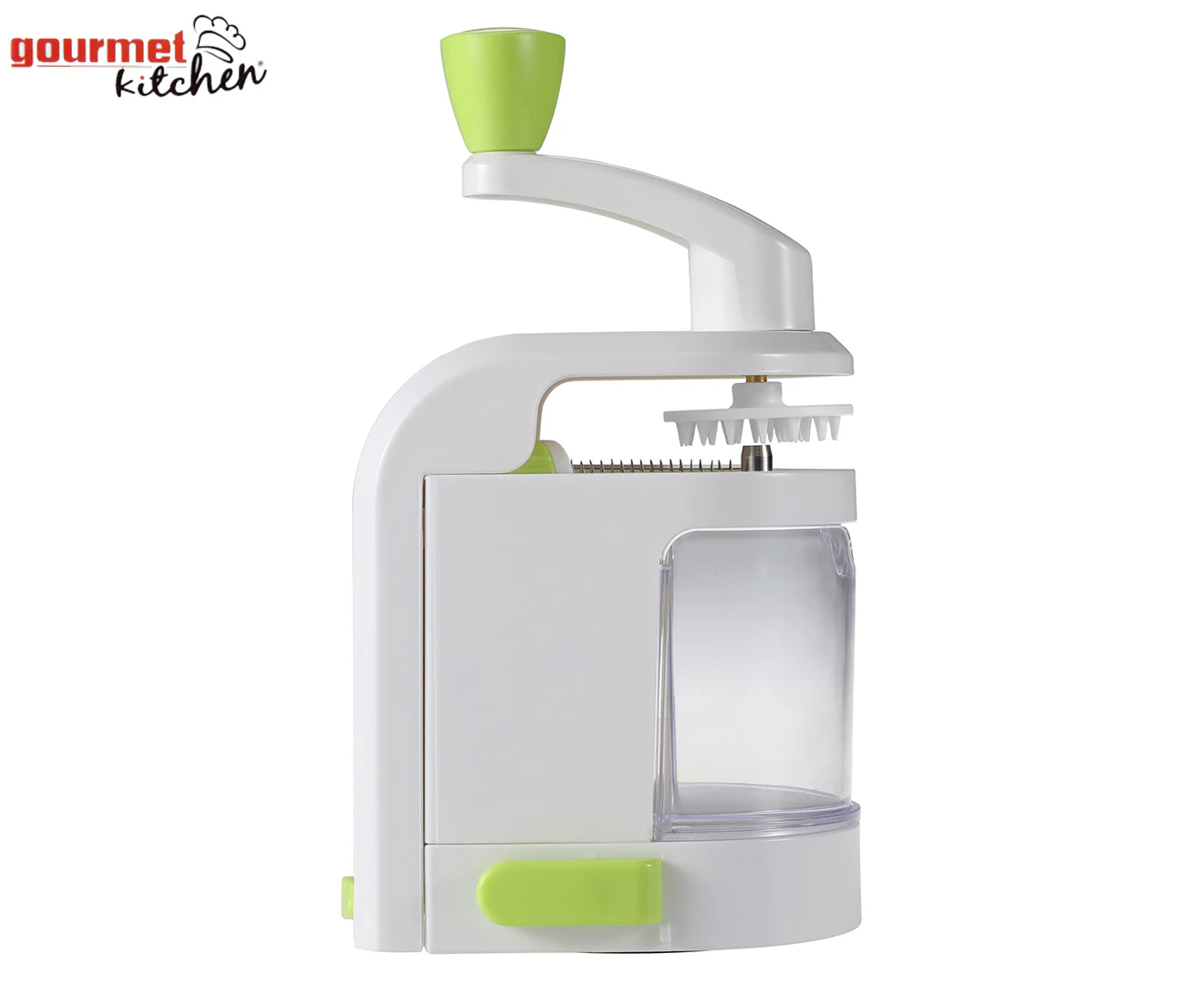 Gourmet Kitchen Spiral Vegetable Cutter With Suction Base - White/Green