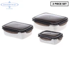 Sherwood 3-Piece Stainless Steel Containers w/ Air Tights Lids - Opaque