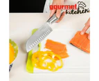 Gourmet Kitchen 2-Piece Santoku Chef Knife Set - Silver