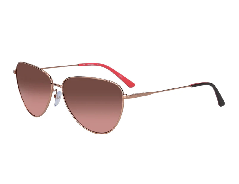 Calvin Klein CK19103S Aviator Sunglasses - Rose Gold/Rose .au