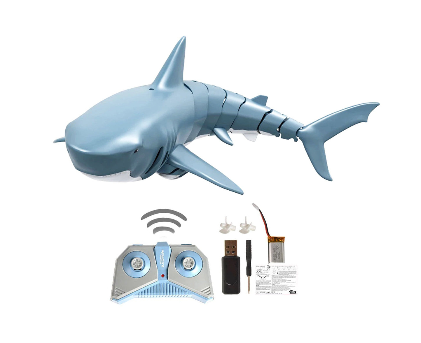Remote Control Shark Toy Boat for Kids, 2.4GHz Fish Boat Electric Water Toy, RC Whale Shark Toys, Size: See Details
