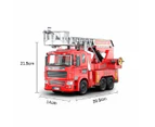 1:22 Stem Learning Construction Toy Diy Assemble Fire Ladder Truck Light Sound