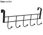 Boxsweden 5-Hook Over Door Hanger - Black