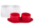 Refinery And Co. 2-Piece Combo Pack Cube & Sphere Ice Mould Set - Red