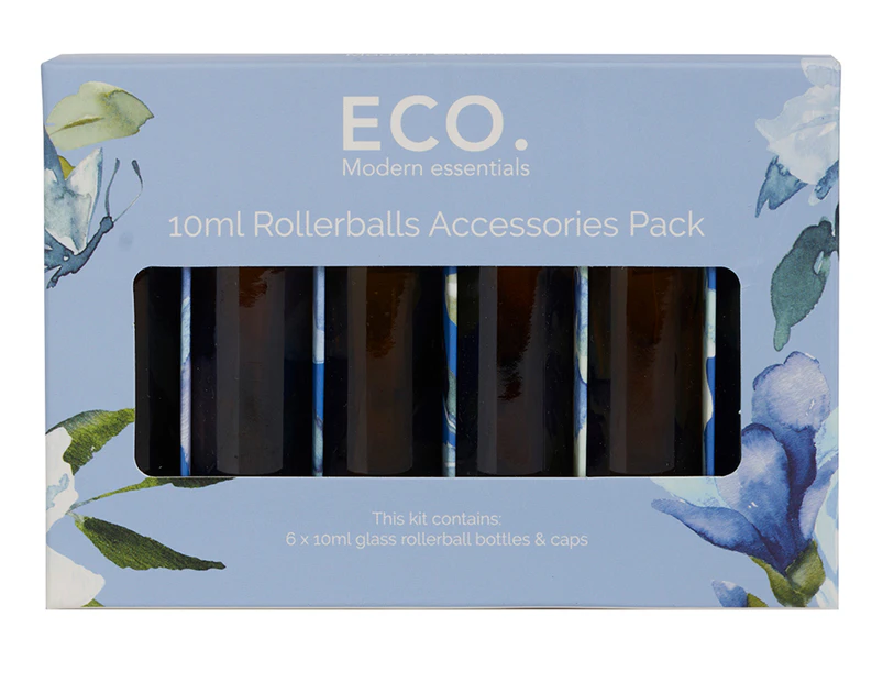 ECO. 6-Piece Amber Rollerball Bottle Kit