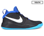 Nike Youth Boys' Team Hustle D9 Basketball Shoes - Black/Royal Blue/White