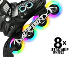 infinity ALPHA Size Adjustable Inline Roller Skates - Black/Silver