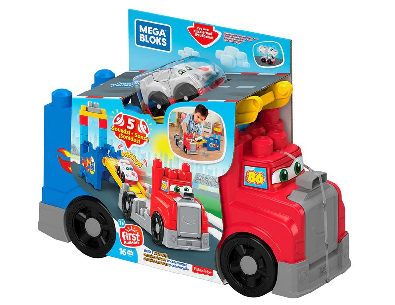 Fisher-Price Mega Bloks Build & Race Rig Toy