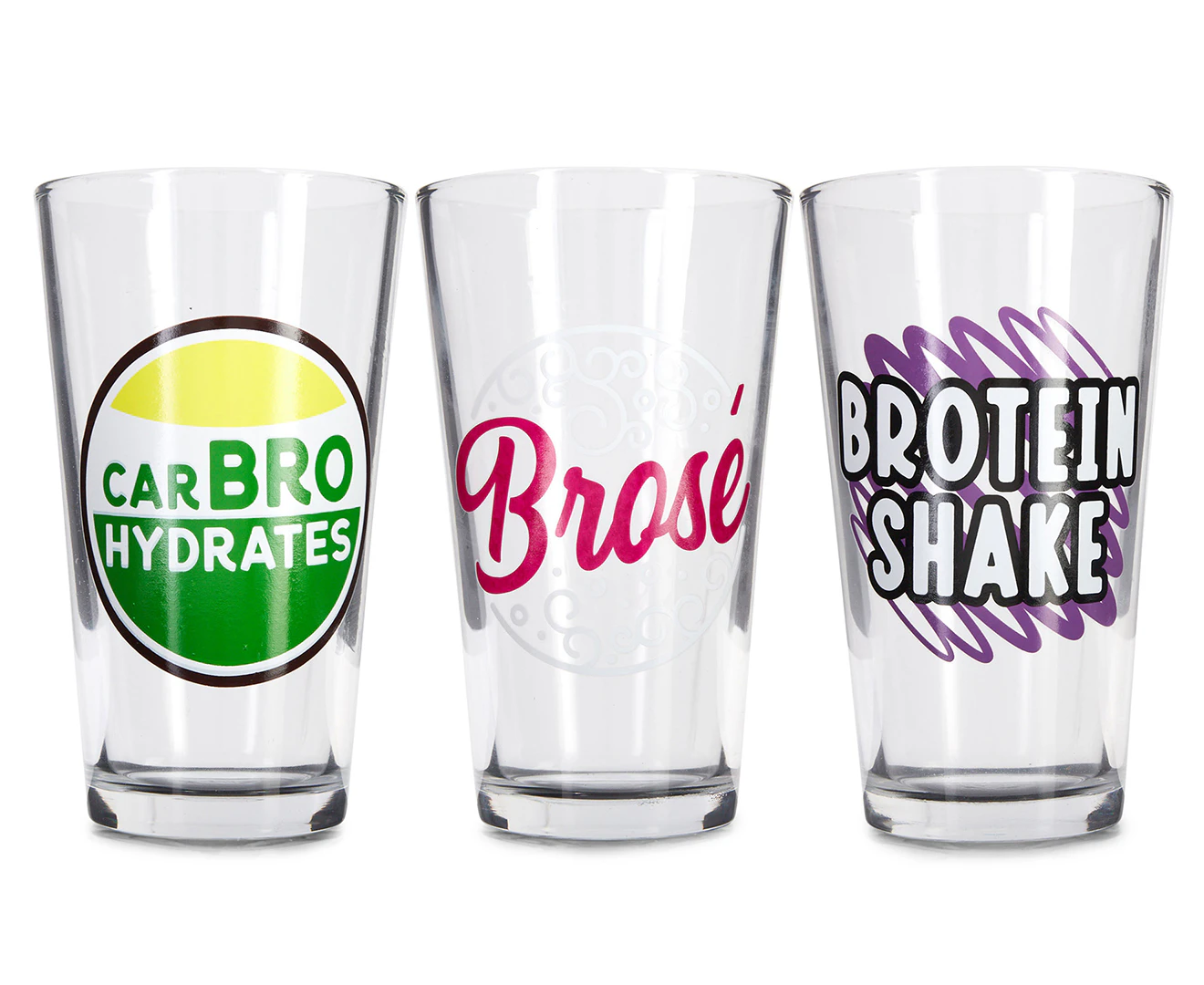 The Best Bros 3-Piece Beer Glass Set