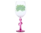 Let's Flamingle Wine Glass 1