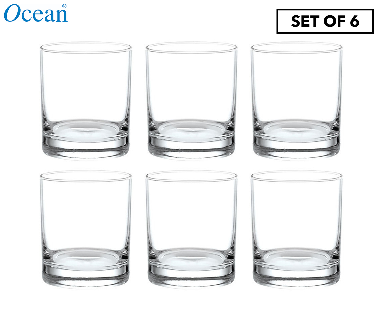 Ocean San Marino Hi Ball Glass Set, 290Ml, Set Of 6