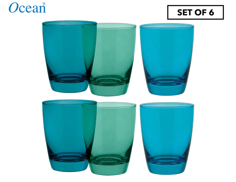 Set of 6 Ocean 365mL Tiara Greens Double Old Fashioned Glasses