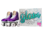 Crazy Skates Size Adjustable GLAM Roller Skates - Purple Glitter