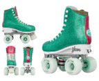 Crazy Skates Size Adjustable GLAM Roller Skates - Teal Glitter