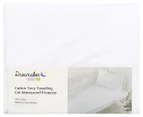Dreamaker Cotton Terry Towelling Waterproof Cot Pillow Protector Twin Pack