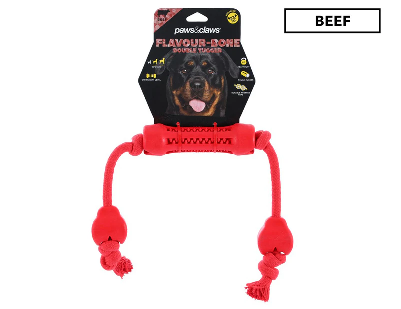 Paws & Claws Flavourbone Classic Beef Double Tugger - Red