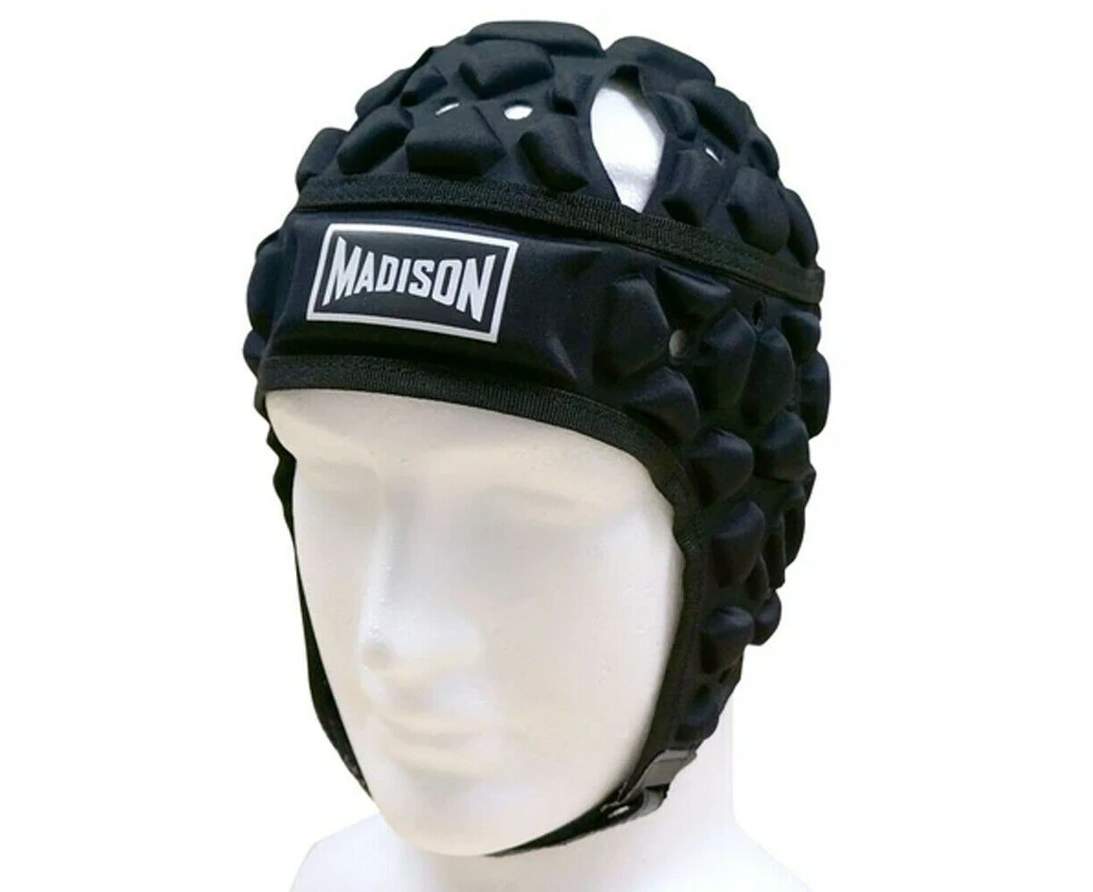 Madison Scorpion Rugby NRL Football Boys 50cm Headguard in Black