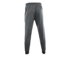 FIL Men's Unisex Jogger Track Pants Casual Black Zipped Pockets Cuffed Trousers - Dark Grey