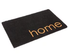 Fab Habitat 45x75cm Home PVC Backed Coir Doormat - Black/Natural