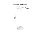 Larry LED Touch Two Way Power Table Desk Lamp - White