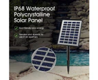 Solar Panel Powered Water Fountain Garden Features Outdoor Bird Bath 4 Tiers With Led Light