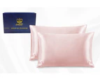 Two Pieces 100% Pure Two-Side Mulberry Silk Pillowcase Blush