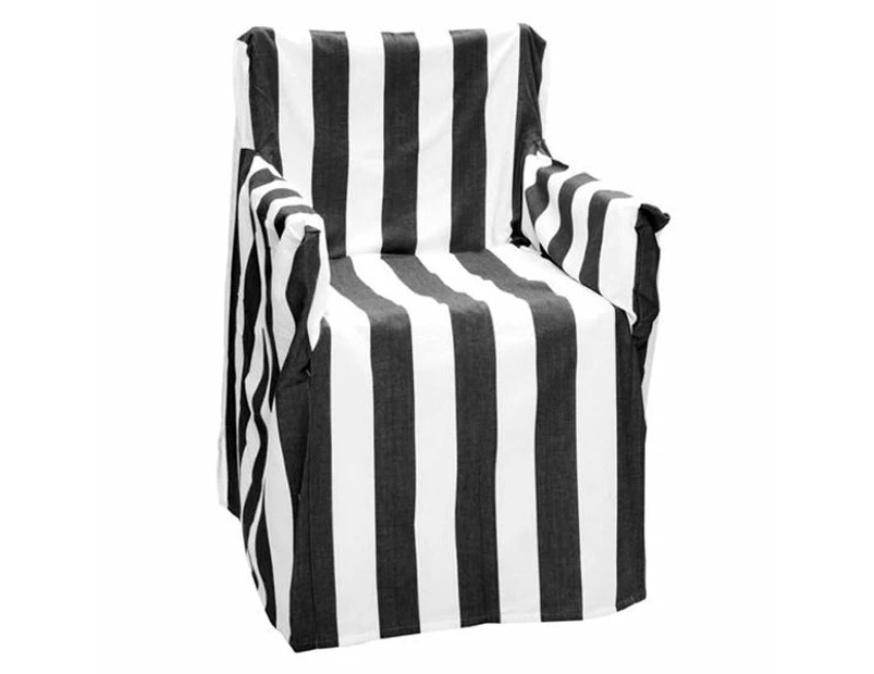 Alfresco Director Chair Cover Stripe Black M.catch .au