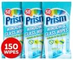 3 x Prism Window & Glass Fresh Wipes 50pk 1