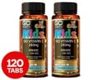 2 x GO Healthy Kids Go Vitamin C 260mg Orange 60 Chewable Bear Tabs 1