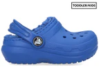 Crocs Toddler/Kids' Classic Lined Clogs - Blue Jean