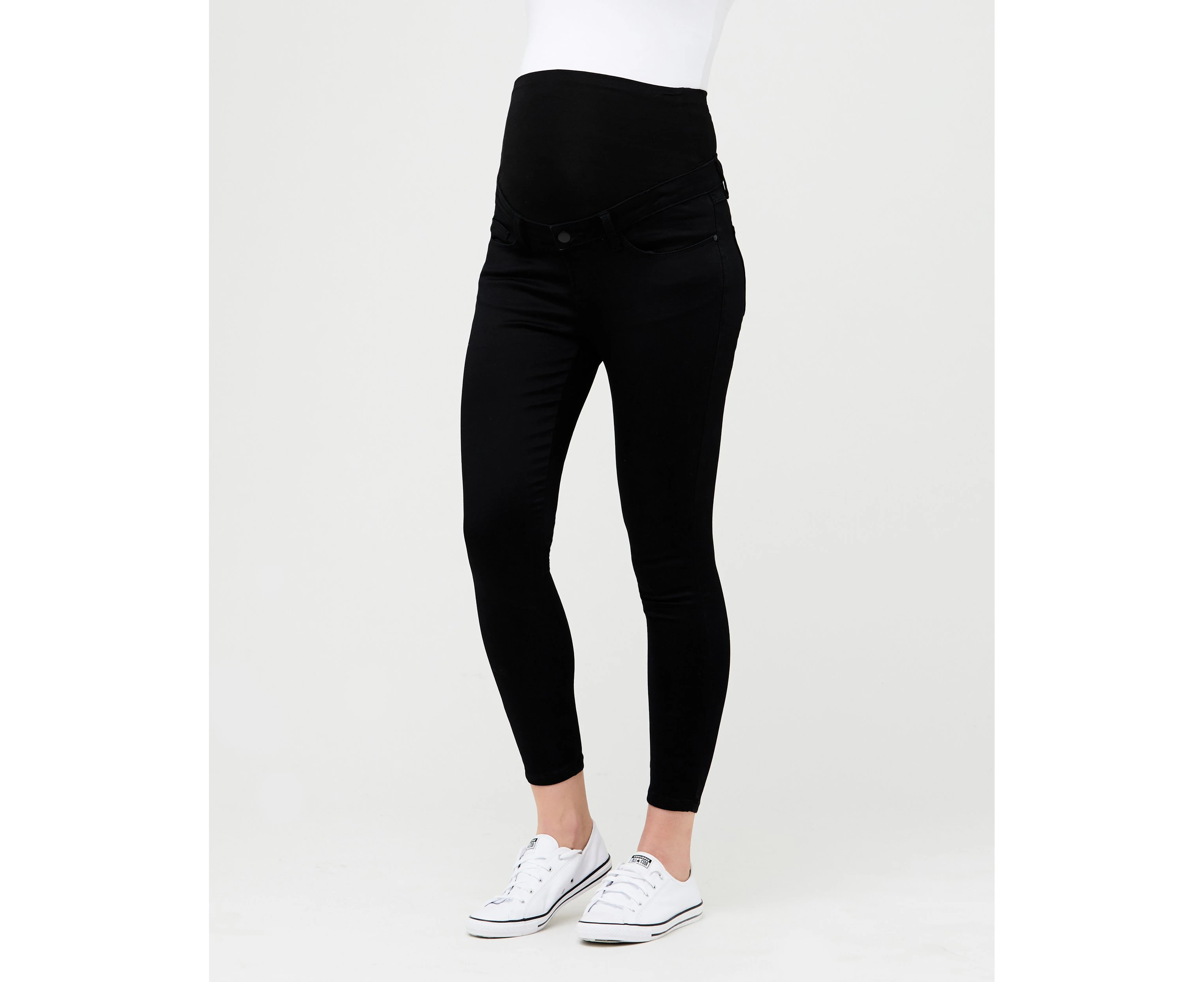 Rebel Ankle Grazer Jegging Black Womens Maternity Wear by Ripe Maternity