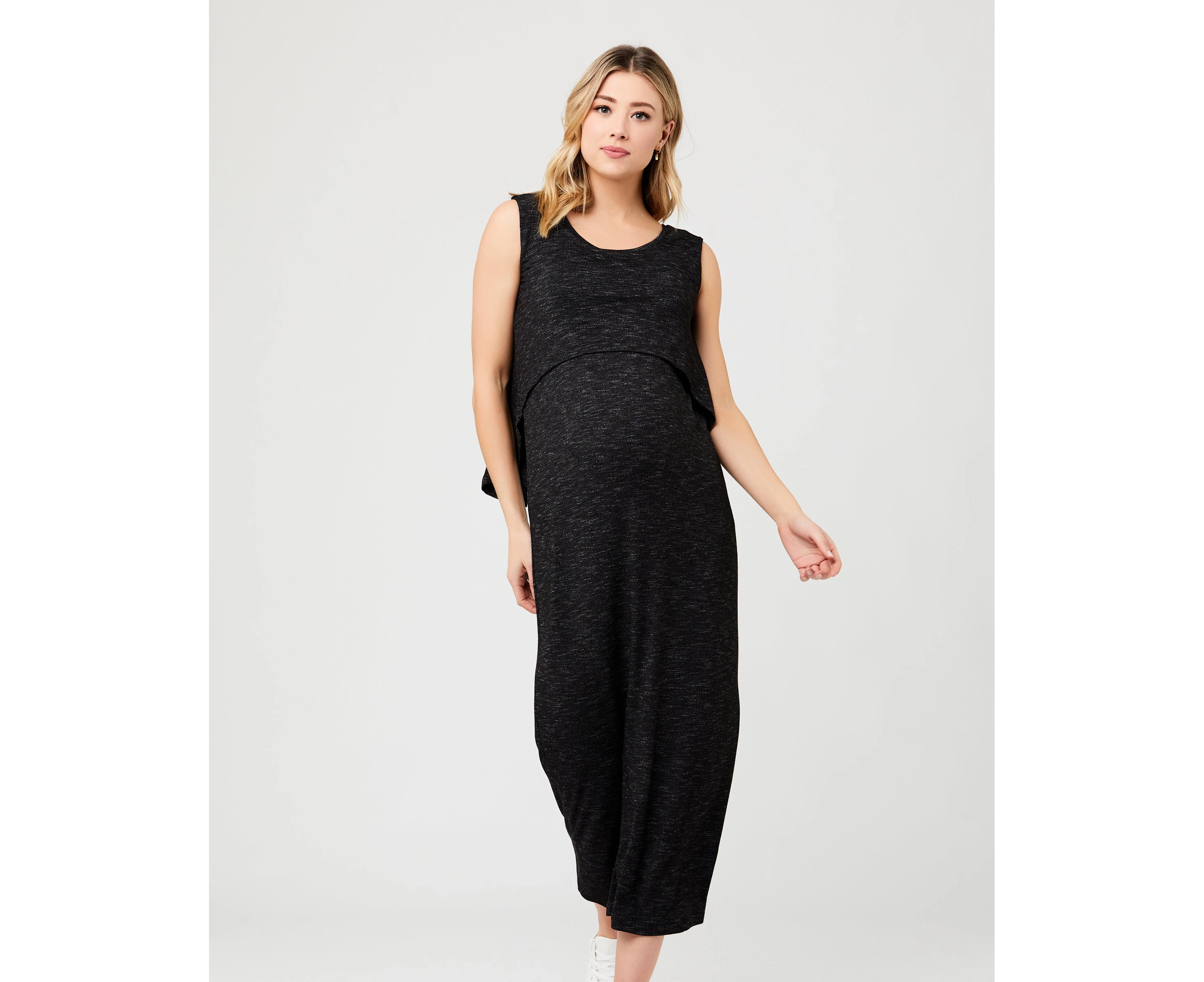 Swing Back Nursing Maxi Dress Granite Womens Maternity Wear by Ripe Maternity