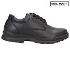 Grosby Kids' Educate Junior 2 Leather School Shoes - Black