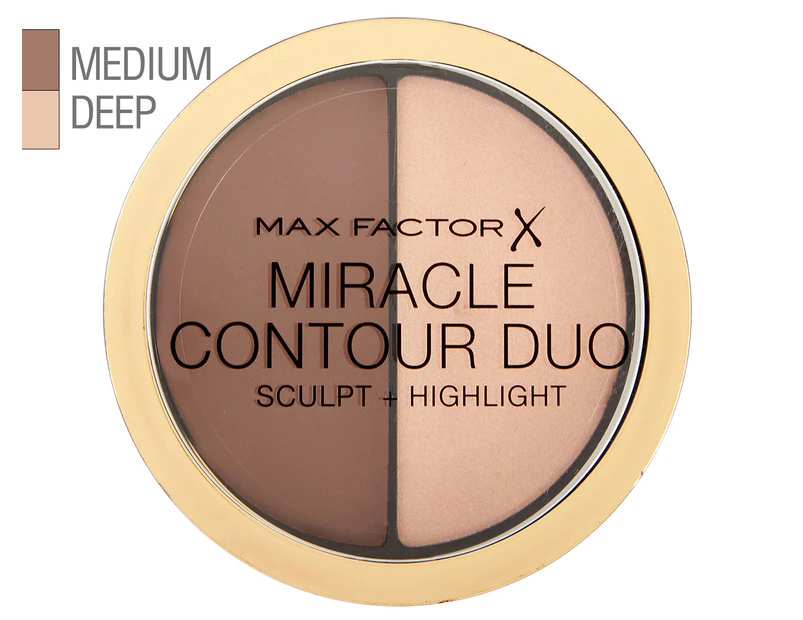 Max Factor Miracle Contour Duo Sculpt + Highlight 11g - Medium/Deep