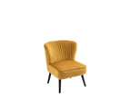 Mustard Yellow Velvet Slipper Accent Chair Lounge Chair Velvet Fabric