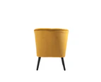 Mustard Yellow Velvet Slipper Accent Chair Lounge Chair Velvet Fabric