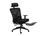 Ergonomic Office Chair Black Mesh High Back Headrest Telescopic Footrest