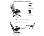Ergonomic Office Chair Black Mesh High Back Headrest Telescopic Footrest