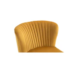 Mustard Yellow Velvet Slipper Accent Chair Lounge Chair Velvet Fabric