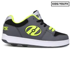 Heelys Boys' Cement 2-Wheel Skate Shoes - Charcoal/Black/Bright Yellow
