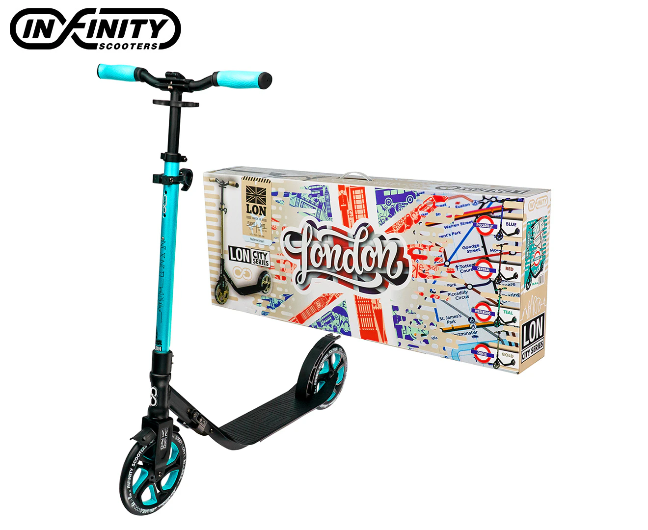 infinity LON | London Big Wheel Commuter Scooter - Teal