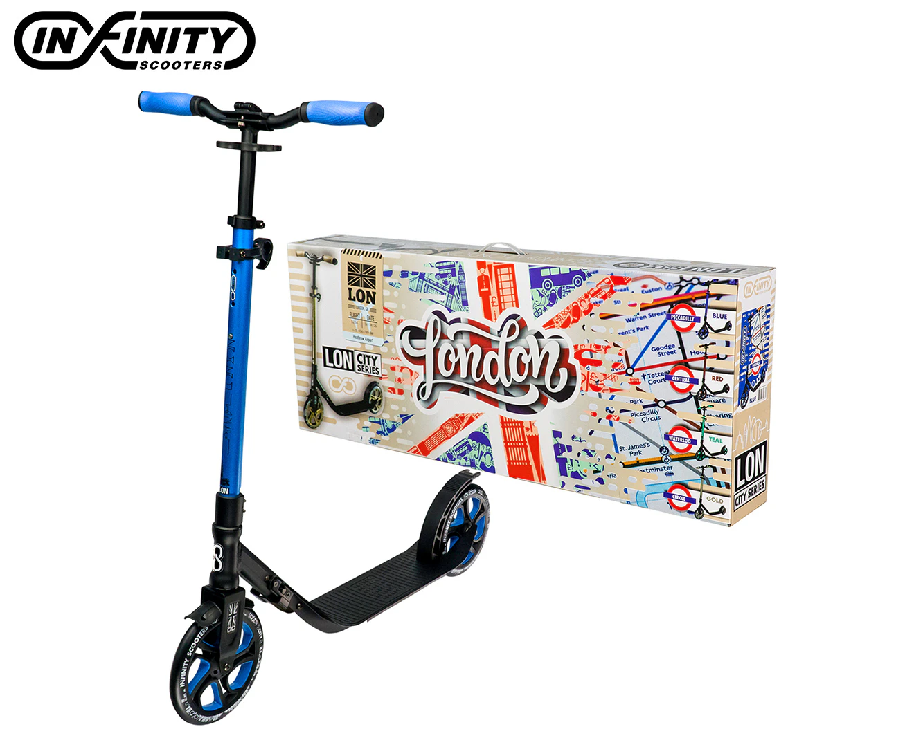 infinity LON | London Big Wheel Commuter Scooter - Blue