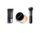 Rageism Beauty Flawless Foundation Kit - Deluxe Buffer Brush, All Day Foundation, Loose Powder Mineral Foundation