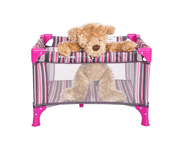 Love N Care | Toy Travel Cot - Blossom Pinstripe Toy