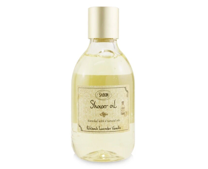 Sabon Shower Oil  Patchouli Lanvender Vanilla (Plastic Bottle) 300ml/10.5oz