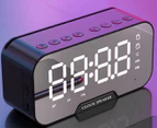 Multifunctional wireless LED clock Bluetooth speaker Alarm Clock -Black