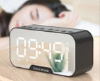 Multifunctional wireless LED clock Bluetooth speaker Alarm Clock -Black