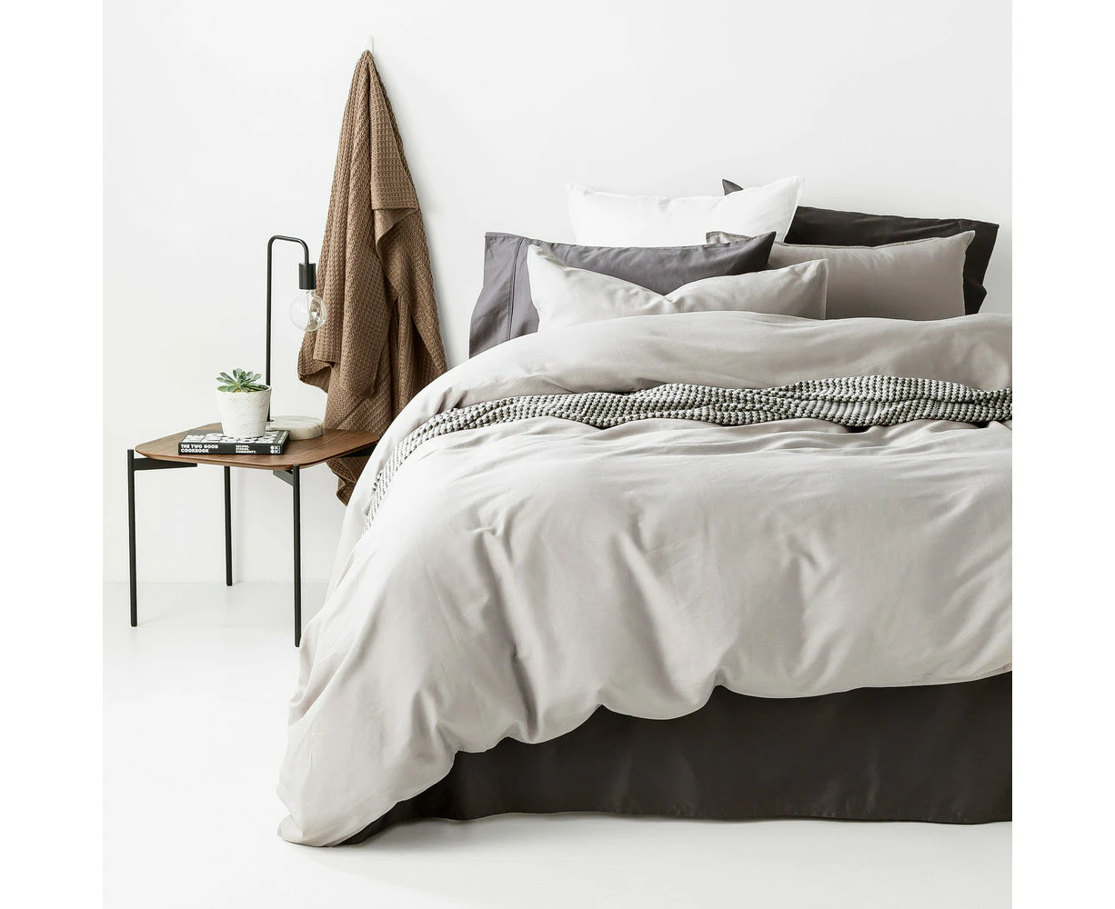 In2Linen Grange 100% Cotton Quilt Cover Set | Grey